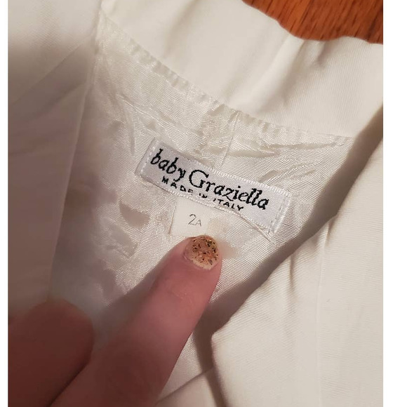 NWOT! Baby Graziella Designer Italy White Blazer 2T ~ Discontinued ~ MSRP $150 - Picture 4 of 4